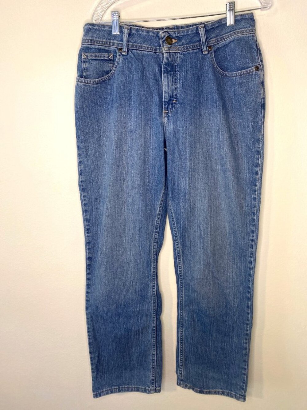 Riders by Lee Women's Size 12M Straight Leg Blue Jeans Medium Wash Classic Denim